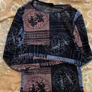 Urban Outfitters Womens Black and Pink Top